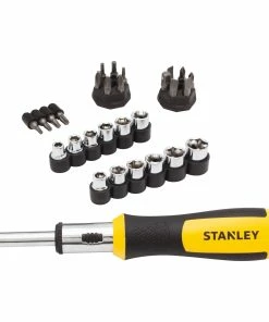 Stanley 0-54-925 29 Piece Ratchet Screwdriver, Bits And Sockets Set