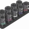 Wera 004580 9 Piece 1/2" Drive Impact Socket Set &amp; Rail, Belt C Impaktor 1 13-21mm -Screwdriver And Bits Shop 004580