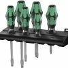 Wera 007681 Kraftform Plus 6 Piece Slotted &amp; Pozi Screwdriver Set (Hex Bolster)