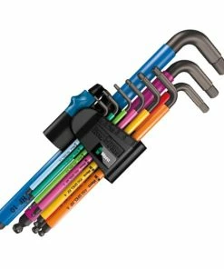 Wera 022210 Hold Function 9 Piece Multi-Colour Hexagon Allen Key Set 1.5-10mm