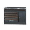 Beta C45PRO M7A/X 7 Drawer Stainless Steel Coated MDF Worktop Fixed Cabinet