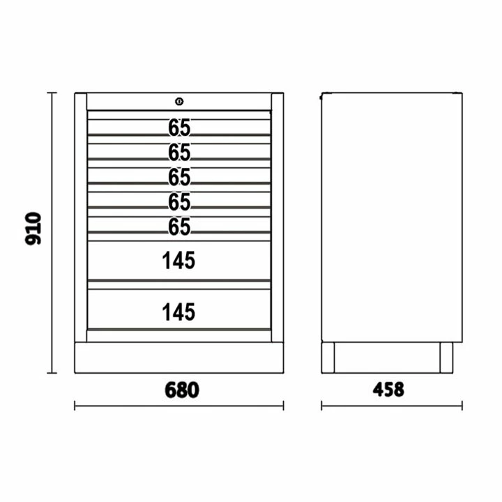 Beta C45PRO M7 7 Drawer Fixed Cabinet For C45PRO Workshop Equipment Combination Range 4 Beta C45PRO M7 7 Drawer Fixed Cabinet For C45PRO Workshop Equipment Combination Range - Image 2