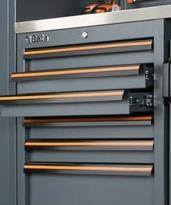 Beta C45PRO ACT 3 Drawer And 2 Built-In Reel Fixed Cabinet For C45PRO Workshop Equipment Combination Range -Screwdriver And Bits Shop 045000247 1 1