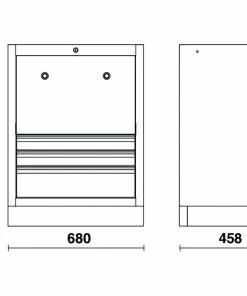 Beta C45PRO ACT 3 Drawer And 2 Built-In Reel Fixed Cabinet For C45PRO Workshop Equipment Combination Range -Screwdriver And Bits Shop 045000247 2