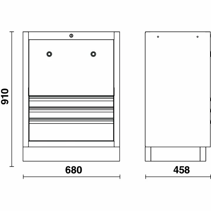 Beta C45PRO TC 3 Drawer And Reel Fixed Cabinet For C45PRO Workshop Equipment Combination Range 4 Beta C45PRO TC 3 Drawer And Reel Fixed Cabinet For C45PRO Workshop Equipment Combination Range - Image 2