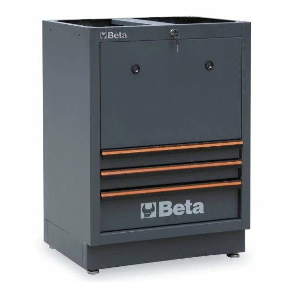 Beta C45PRO TC 3 Drawer And Reel Fixed Cabinet For C45PRO Workshop Equipment Combination Range 3 Beta C45PRO TC 3 Drawer And Reel Fixed Cabinet For C45PRO Workshop Equipment Combination Range