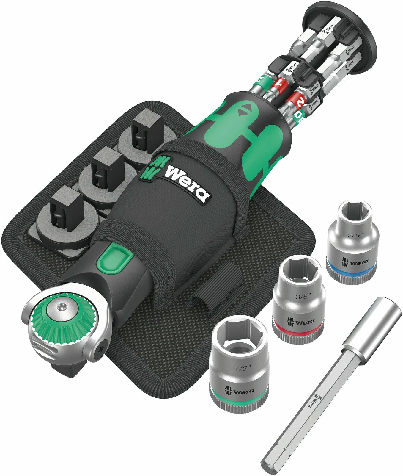 Wera 004283 8009 Zyklop Pocket Set Imperial 2 - 18 Piece 1/4" Bit & 3/8" Drive Screwdriver Bit & Socket Set AF 4 Wera 004283 8009 Zyklop Pocket Set Imperial 2 - 18 Piece 1/4" Bit & 3/8" Drive Screwdriver Bit & Socket Set AF - Image 2