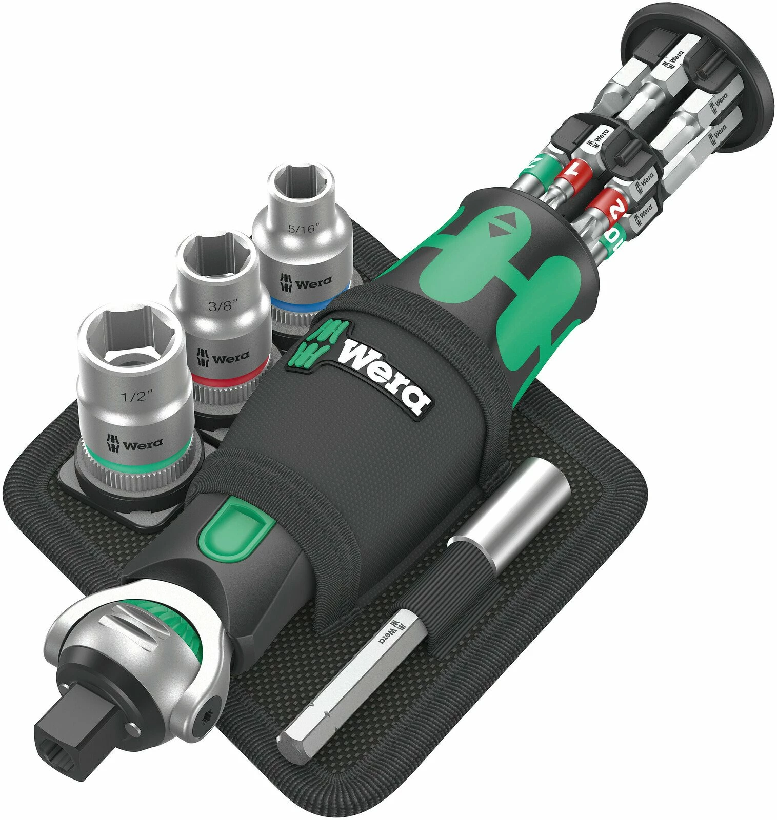 Wera 004283 8009 Zyklop Pocket Set Imperial 2 - 18 Piece 1/4" Bit & 3/8" Drive Screwdriver Bit & Socket Set AF 3 Wera 004283 8009 Zyklop Pocket Set Imperial 2 - 18 Piece 1/4" Bit & 3/8" Drive Screwdriver Bit & Socket Set AF