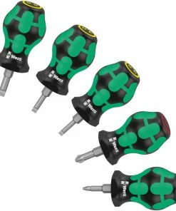 Wera 008870 Stubby Set 1 Slotted & Phillips 5 Piece Screwdriver Set