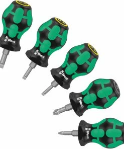 Wera 008871 Stubby Set 2 Slotted & Pozi 5 Piece Screwdriver Set