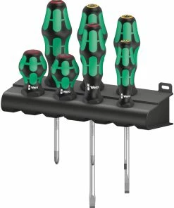 Wera 008900 300/7 Mix 1 7 Piece Kraftform Stubby & Standard Screwdriver Set (Phillips / Slot)