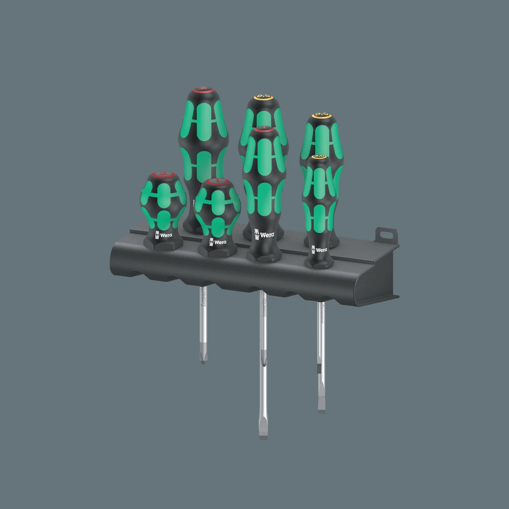 Wera 008900 300/7 Mix 1 7 Piece Kraftform Stubby & Standard Screwdriver Set (Phillips / Slot) 4 Wera 008900 300/7 Mix 1 7 Piece Kraftform Stubby & Standard Screwdriver Set (Phillips / Slot) - Image 2