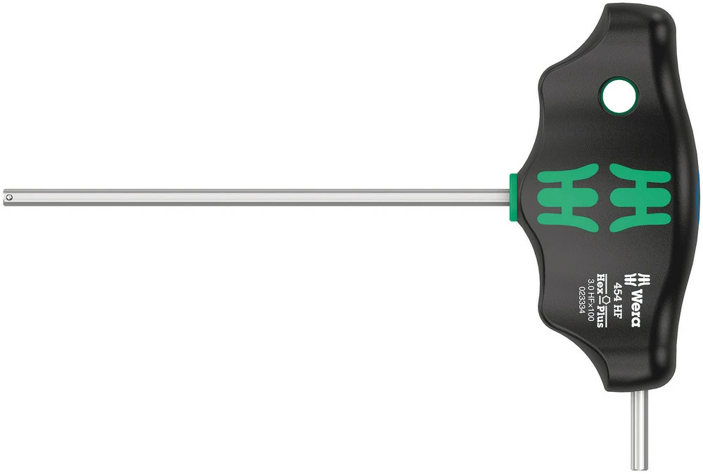 Wera 023334 454 HF T-Handle Hexagon Hex-Plus Key Driver With Holding Function - 3mm 3 Wera 023334 454 HF T-Handle Hexagon Hex-Plus Key Driver With Holding Function - 3mm