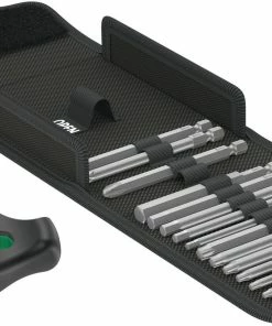 Wera 400 RA Set 1 17 Piece Kraftform Kompakt T Handled Ratchet Bit Holder Screwdriver Set