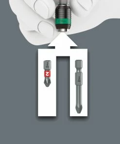 Wera 051272 Kraftform 813R Mini Rapidaptor Bit Holder Screwdriver 90mm Long -Screwdriver And Bits Shop 05051272001.tipp05