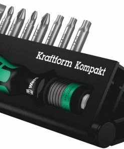 Wera 056653 Kraftform Kompakt 10 Piece Micro Screwdriver Bit Set SL/PZ/PH/TX
