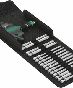 Wera 057470 Kraftform Kompakt 400 17 Piece Rapidaptor T-handle Screwdriver Bit Set