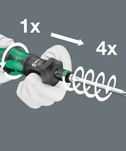 Wera 057482 Kraftform Kompakt Turbo 1 19 Piece Interchangeable Screwdriver Bit Set PH/PZ/TX/HX -Screwdriver And Bits Shop 05057482001.tipp02