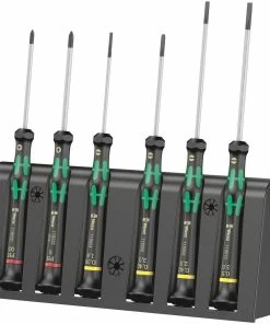 Wera 118150 6 Piece Kraftform Micro Precision Screwdriver Set Slotted &amp; Phillips