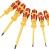 Wera 051575 6 Piece Kraftform VDE Insulated Screwdriver Set Slotted &amp; Phillips