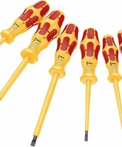 Wera 051576 6 Piece Kraftform VDE Insulated Screwdriver Set Slotted &amp; Pozi