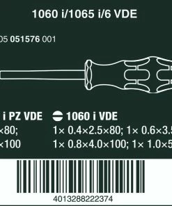 Wera 051576 6 Piece Kraftform VDE Insulated Screwdriver Set Slotted &amp; Pozi -Screwdriver And Bits Shop 051576 3