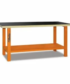 Beta C56B-O 2 Metre Workbench With Wooden Top - Orange