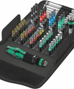 Wera 057460 Kraftform Kompakt 100 Screwdriver Bit Set With Hex Keys PZ/PH/SL/TX
