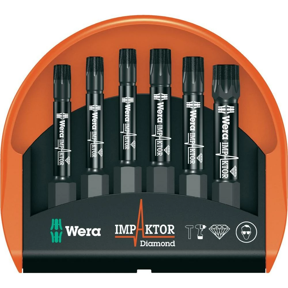 Wera 057693 Impaktor 6 Piece 50mm Long Torx Impact Driver Bits T20-T40 6 Wera 057693 Impaktor 6 Piece 50mm Long Torx Impact Driver Bits T20-T40 - Image 4