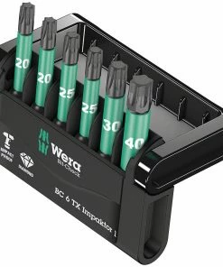 Wera 057693 Impaktor 6 Piece 50mm Long Torx Impact Driver Bits T20-T40