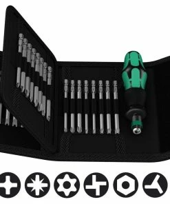 Wera 059297 Kraftform Kompakt 33 Piece Rapidaptor Screwdriver &amp; Bit Set PZ,PH,TX,HEX