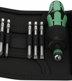 Wera 059298 Kraftform Kompakt 40 7 Piece Screwdriver Bit Set In Pouch