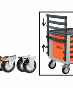 Beta Tools BETA 2300ST/KIT 5 PCE CASTOR AND HANDLE KIT FOR TOOLCHEST