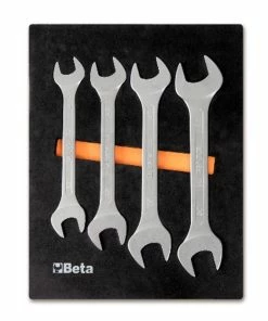 Beta Tools Beta M38 4 Piece Metric Double Open Ended Spanner Set Supplied In Foam Module 21-32mm
