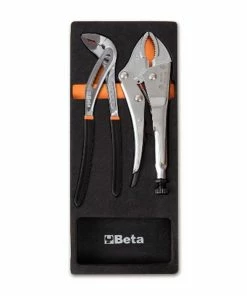 Beta Tools Beta M153 2 Piece Multigrip &amp; Self-locking Plier Set Supplied In Foam Module