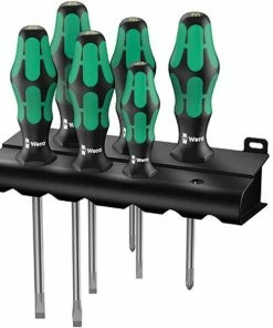 Wera 105656 Kraftform Plus 6 Piece Slotted &amp; Pozi Screwdriver Set