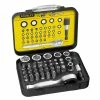 Stanley 1-13-906 39 Piece 1/4" Drive Screwdriver Bit &amp; Socket Set -Screwdriver And Bits Shop 113906