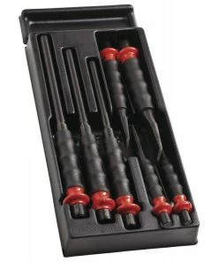 Facom MOD.CG1 7 Piece Sheathed Punch And Chisel Set Supplied In Plastic Module Tray
