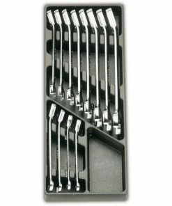 Beta Tools Beta T45 12 Piece Metric Ratchet Combination Spanner Set In Plastic Module Tray 8-19mm