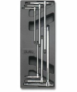 Beta Tools Beta T68 6 Piece Metric Sliding T-Handled Hexagon Key Set In Plastic Module Tray 2.5-8mm