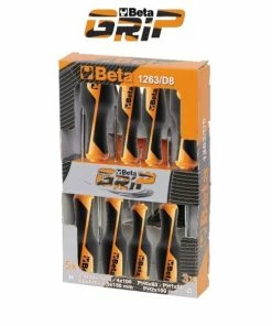 Beta Tools Beta 1263/D7PZ 7 Piece Slotted &amp; Pozidriv Screwdriver Set