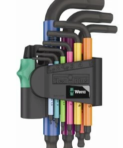 Wera 133164 9 Piece Stubby Multicolour Hex-Plus Ball-Ended Hexagon Key Set 1.5-10mm