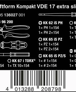 Wera 136027 17 Piece VDE Kraftform Kompakt Screwdriver Set &amp; Knipex Multi Plier Set -Screwdriver And Bits Shop 146318932