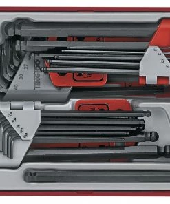 Teng TTHT28 Metric &amp; AF Hexagon &amp; Torx Key Set In Toolbox Module Tray