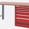 Bahco 1495KH7RDWB15TD Heavy Duty Low Height MDF Top Workbench With 7 Drawer Red Cabinet 1500mm Long -Screwdriver And Bits Shop 1495KHWB15TD red 2