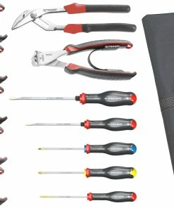 Facom 184.J3CPE 12 Piece Screwdriver &amp; Plier Set In Roll Up Wallet Pouch