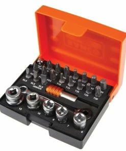Bahco 2058/S26 1/4" Drive Ratchet Socket &amp; Screwdriver Bit Set 26 Piece