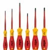 Wiha 38362 6 Piece VDE SoftFinish® Slot, Phillips &amp; Pozi Screwdriver Set -Screwdriver And Bits Shop 3201K601 slimFix Satz offen