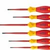 Wiha 36455 6 Piece SoftFinish® SlimFix VDE Slotted &amp; Pozi Screwdriver Set -Screwdriver And Bits Shop 36455