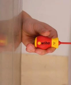 Wiha 41230 3 Piece SlimVario®Stubby VDE Interchangeable Screwdriver Phillips, Slot &amp; Terminal Set -Screwdriver And Bits Shop 412302